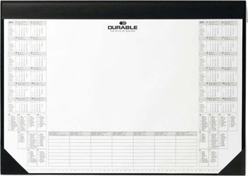 Sottomano con blocco appunti da 25 fogli - 59x42 cm - nero - Durable Cancelleria e prodotti per ufficio/Archivio ufficio e accessori per scrivania/Accessori da scrivania e archiviazione/Sottomano Eurocartuccia - Pavullo, Commerciovirtuoso.it