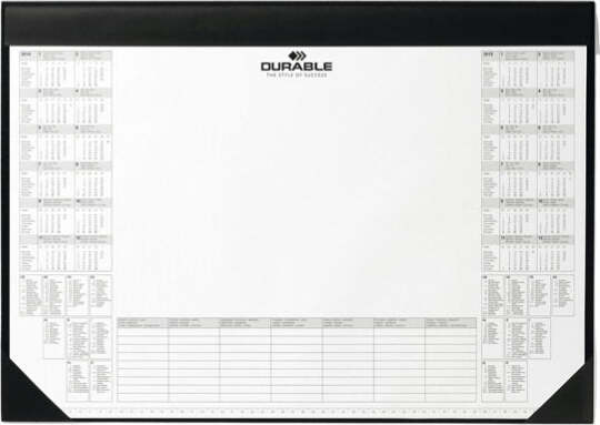 Sottomano con blocco appunti da 25 fogli - 59x42 cm - nero - Durable Cancelleria e prodotti per ufficio/Archivio ufficio e accessori per scrivania/Accessori da scrivania e archiviazione/Sottomano Eurocartuccia - Pavullo, Commerciovirtuoso.it