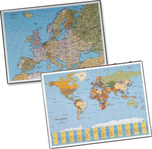 Sottomano Geographic Europa - 40x53 cm - LAufer Cancelleria e prodotti per ufficio/Archivio ufficio e accessori per scrivania/Accessori da scrivania e archiviazione/Sottomano Eurocartuccia - Pavullo, Commerciovirtuoso.it