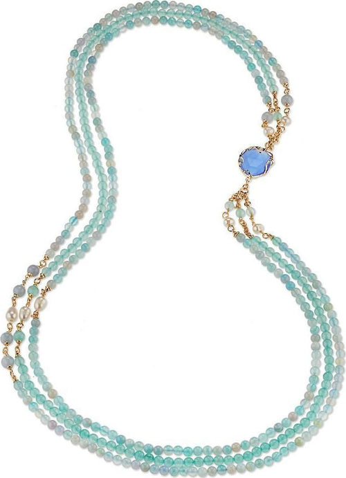 Sovrani-collana-donna-Agata-celeste-Cristal-Magique