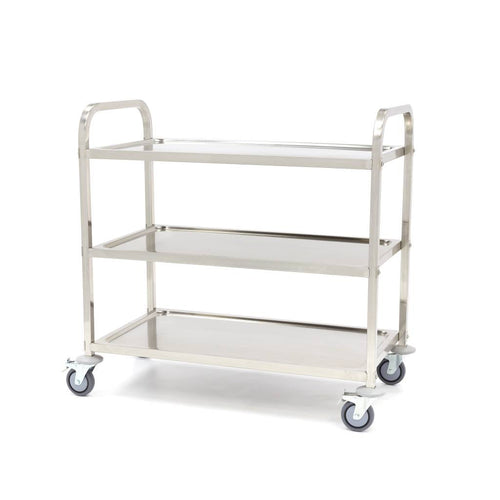 Carrello di Servizio in Acciaio Inox - 3 Ripiani