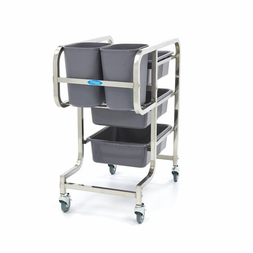 Carrello di Pulizia - incl. 5 Bidoni