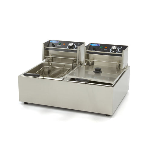Friggitrice - 2 x 6L - 2 Cestelli - fino a 2,4kg di Patatine Fritte