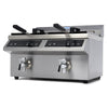 Friggitrice - 2 x 8L - 2 Cestelli - con Rubinetto di Scarico - Induzione