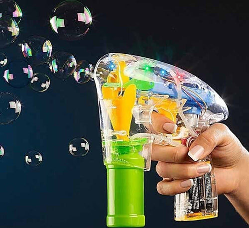 Spara-Bolle-Di-Sapone-Automatico-Luce-Led-Raggio-Luminoso-Sparabole-Con-Suoni