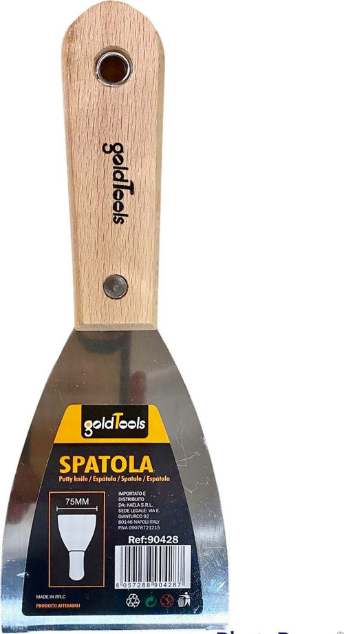 Spatola per stucco e silicone con manico in legno 75mm Fai da te/Pitture trattamenti per pareti e utensili/Strumenti e attrezzi per verniciatura/Spatole Led Mall Home - Napoli, Commerciovirtuoso.it