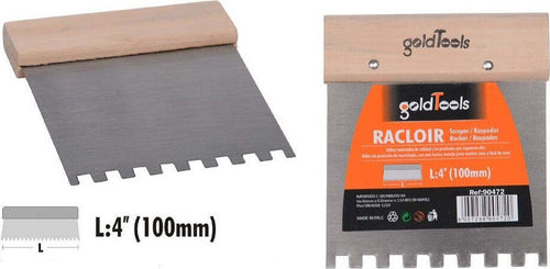 Spatola Raschietto Dentato Acciaio Impugnatura Legno 4? 100 Mm Ferramenta 90472 Fai da te/Utensili elettrici e a mano/Utensili a mano/Raschietti Trade Shop italia - Napoli, Commerciovirtuoso.it