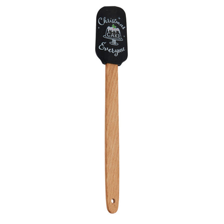 Spatola in silicone con manico in legno per dolci natalizi