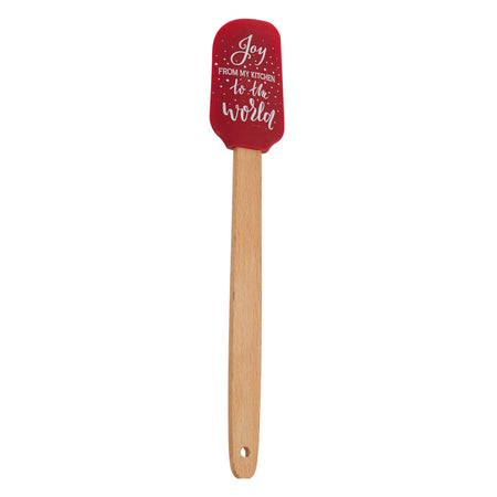Spatola in silicone con manico in legno per dolci natalizi