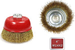 Spazzola A Tazza 100 Mm Per Smerigliatrice Flex Con Fili Ferro Ondulati Ottonati Casa, arredamento e bricolage > Bricolage e fai da te > Elettroutensili > Smerigliatrici Trade Shop italia - Napoli, Commerciovirtuoso.it