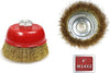 Spazzola-A-Tazza-100-Mm-Per-Smerigliatrice-Flex-Con-Fili-Ferro-Ondulati-Ottonati