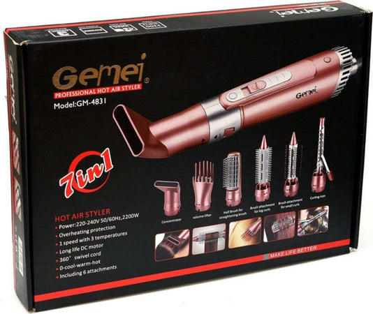 Spazzola-Ad-Aria-7in1-2200w-Ricci-Lisci-Elettrico-Phon-Asciugacapelli-Aria-Gm-4831