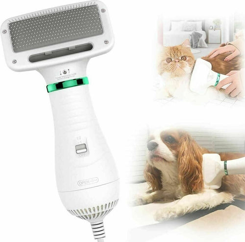 Spazzola-Asciugatrice-Elettrica-2in1-Toelettatura-Animali-Domestici-Cani-Gatti