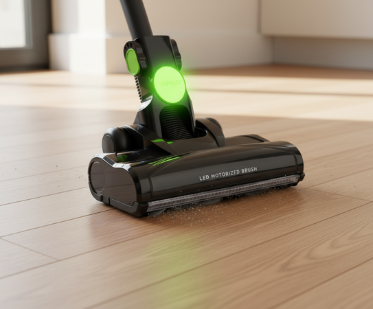 SPAZZOLA COMPLETA DI RULLO LUCI LED PER POLTI FORZASPIRA SLIM SR110 VERDE ORIGINALE M0006803