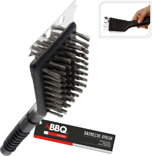 Spazzola Con Raschietto Per Griglie Barbecue Con Manico In Plastica 20 Cm Articoli da Giardino > Barbecue > Prodotti Da Esterno Trade Shop italia - Napoli, Commerciovirtuoso.it