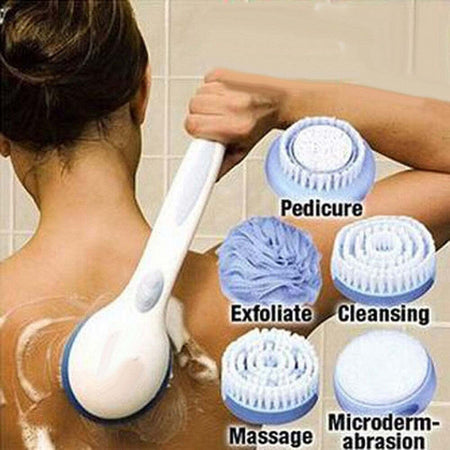 Spazzola Corpo Elettrica Spin Spa Doccia 5 In 1 Massaggio Schiena Pomice Spugna Cura del corpo e viso Trade Shop italia - Napoli, Commerciovirtuoso.it