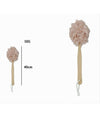 Spazzola Doccia Lava Schiena Spugna A Rete Rosa Esfoliante Manico In Legno 79595