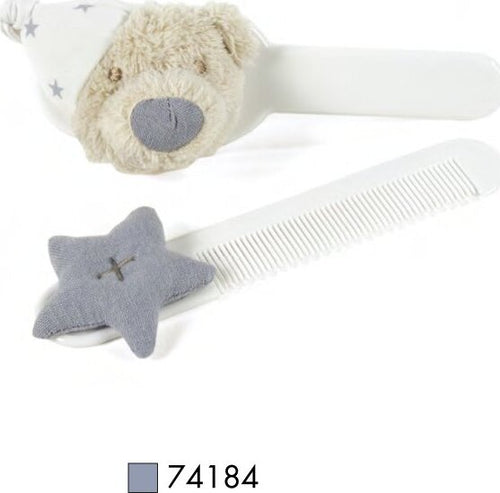 Spazzola e Pettine Orso Stella Pasito a Pasito Amelie Celeste Prima infanzia/Igiene e benessere/Spazzole e pettini La Casa Del Bebè - Napoli, Commerciovirtuoso.it