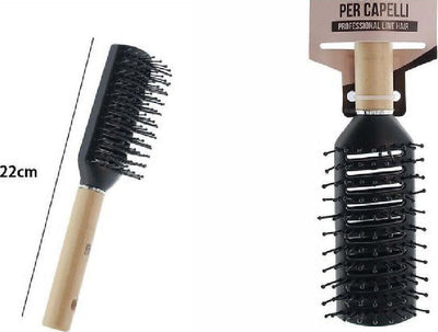 Spazzola Hair Stylist Con Manico Legno Acconciatura Capelli Professionale 22cm Salute e Bellezza > Cura dei Capelli > Spazzole per capelli Trade Shop italia - Napoli, Commerciovirtuoso.it
