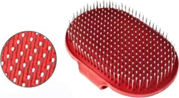 Spazzola-In-Gomma-Ovale-Palmo-Mano-Cane-Gatto-Pelo-Animali-Massaggi-Pettine