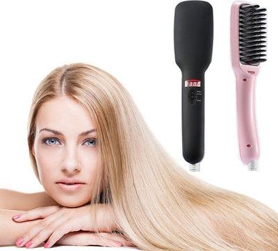SPAZZOLA IONICA ELETTRICA RISCALDANTE LCD SNODA LISCIA CAPELLI LISCI 2 IN 1 PTC Bellezza/Cura dei capelli/Strumenti per lo styling/Modellatori ad aria calda Trade Shop italia - Napoli, Commerciovirtuoso.it