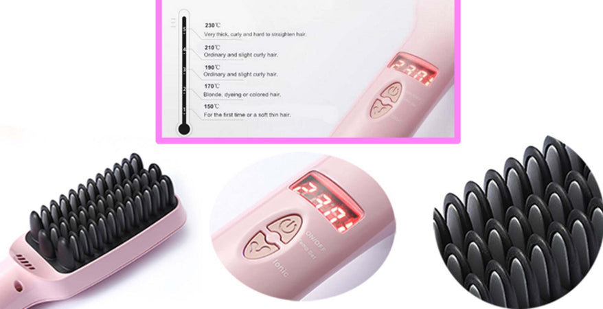 SPAZZOLA IONICA ELETTRICA RISCALDANTE LCD SNODA LISCIA CAPELLI LISCI 2 IN 1 PTC Bellezza/Cura dei capelli/Strumenti per lo styling/Modellatori ad aria calda Trade Shop italia - Napoli, Commerciovirtuoso.it