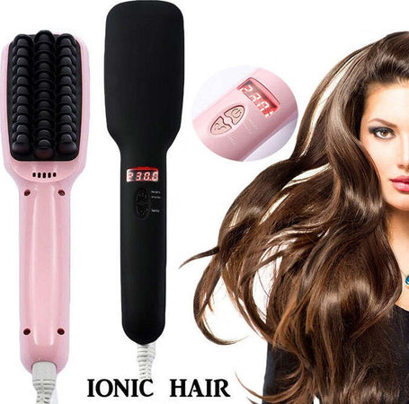 SPAZZOLA IONICA ELETTRICA RISCALDANTE LCD SNODA LISCIA CAPELLI LISCI 2 IN 1 PTC Bellezza/Cura dei capelli/Strumenti per lo styling/Modellatori ad aria calda Trade Shop italia - Napoli, Commerciovirtuoso.it