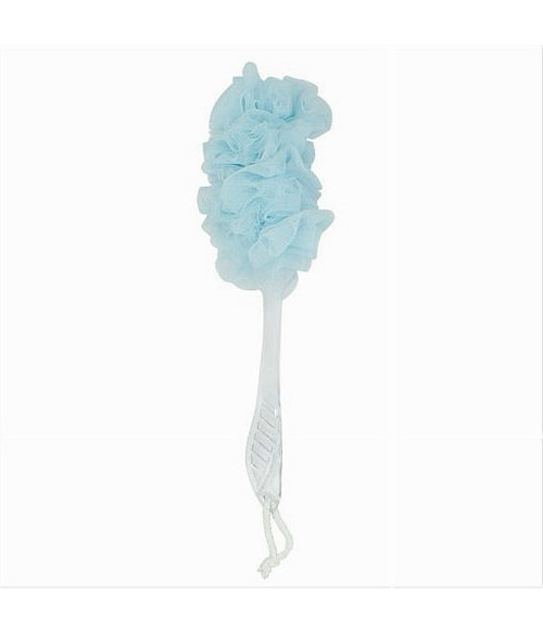 Spazzola Lavaschiena Esfoliante Bagno Doccia Spugna Azzurra Manico Scrubber 79604