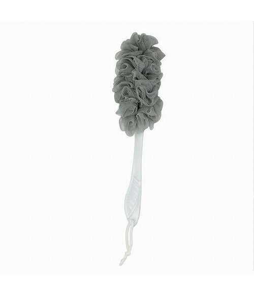 Spazzola Lavaschiena Esfoliante Bagno Doccia Spugna Grigio Manico Scrubber 79605
