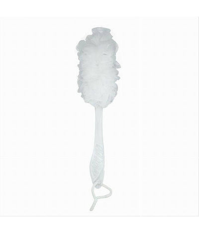 Spazzola Lavaschiena Esfoliante Bagno Doccia Spugna Manico Scrubber Bianco 79600