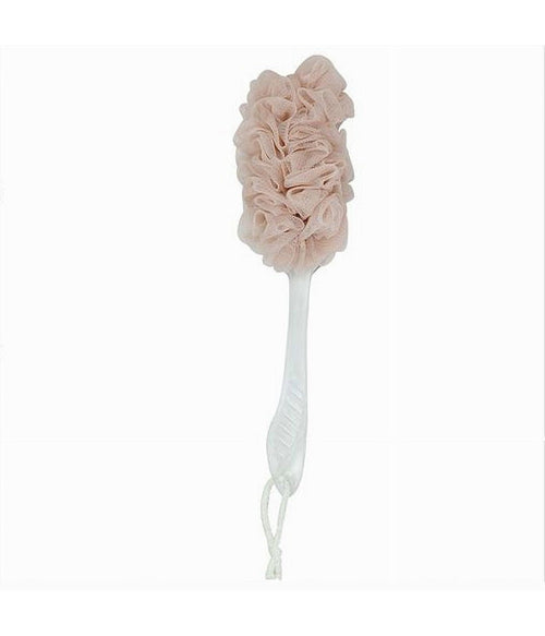 Spazzola Lavaschiena Esfoliante Bagno Doccia Spugna Rosa Manico Scrubber 79601