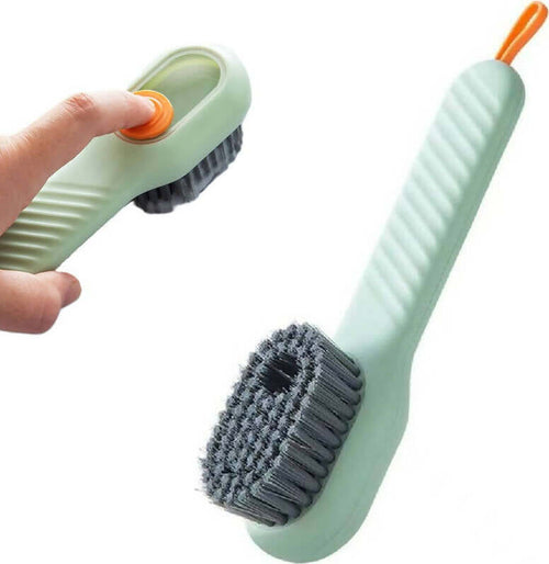 Spazzola-multifunzione-con-dispenser-di-liquido-per-cura-scarpe-pulizia-vestiti-e-bucato