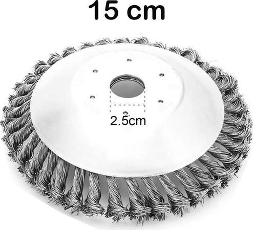 Spazzola per decespugliatore disco da diserbo in acciaio zincato, rimuovi erbacce, muschio e rovi Fai da te/Attrezzi elettrici da giardinaggio/Accessori per utensili elettrici/Accessori per decespugliatori La Zappa - Altamura, Commerciovirtuoso.it