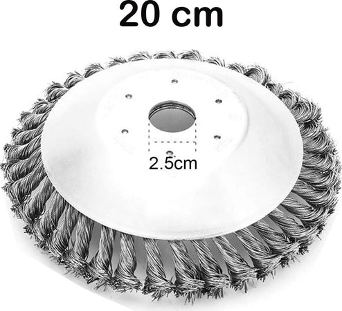 Spazzola per decespugliatore disco da diserbo in acciaio zincato, rimuovi erbacce, muschio e rovi Fai da te/Attrezzi elettrici da giardinaggio/Accessori per utensili elettrici/Accessori per decespugliatori La Zappa - Altamura, Commerciovirtuoso.it