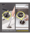 Spazzola Per Scarico Lavandino Strumento Pulizia Flessibile Tubi Bagno Cucina 45cm