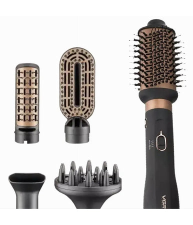 Spazzola Piastra Asciugacapelli Ad Aria Calda 6in1 V-491 Styler Multifunzionale
