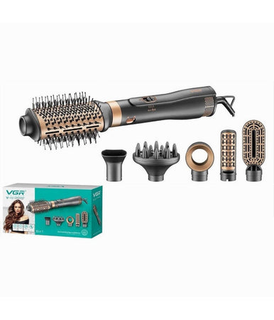 Spazzola Piastra Asciugacapelli Ad Aria Calda 6in1 V-491 Styler Multifunzionale