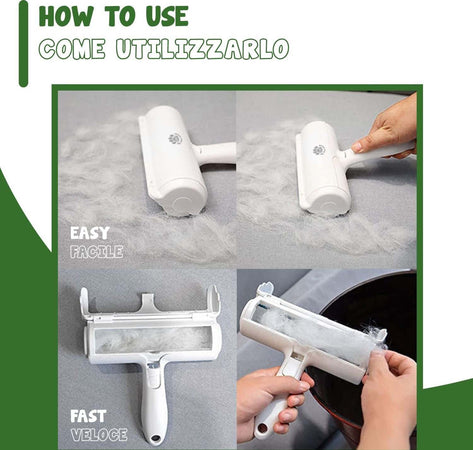 Spazzola Rimuovi Peli A Rullo Con Contenitore Per Cani E Gatti Animali Domestici Prodotti per animali domestici/Cani/Accessori per toilette/Guanti e rulli per rimozione peli Trade Shop italia - Napoli, Commerciovirtuoso.it