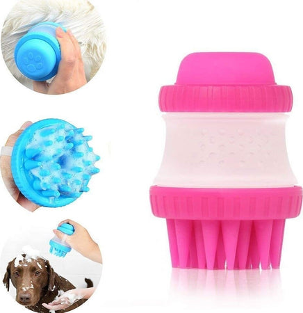 SPAZZOLA SILICONE CON SERBATOIO SHAMPOO PETTINE PELI CORTI LUNGHI MASSAGGIANTE CANE Prodotti per animali domestici/Cani/Accessori per toilette/Spazzole Trade Shop italia - Napoli, Commerciovirtuoso.it