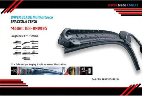 Spazzola Tergicristallo Multiattacco Auto Universale 17?/425mm Ter-unv005 Maxtech Auto e Moto/Parti per auto/Tergicristalli e parti/Spazzole di ricambio Trade Shop italia - Napoli, Commerciovirtuoso.it