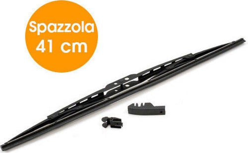 Spazzola Tergicristallo Standard Singola Per Auto In Metallo E Gomma 41 Cm Auto e Moto/Parti per auto/Tergicristalli e parti/Spazzole di ricambio Trade Shop italia - Napoli, Commerciovirtuoso.it