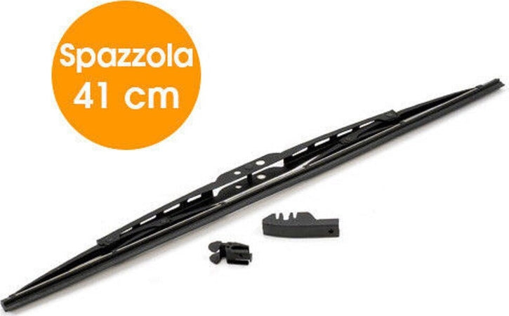 Spazzola Tergicristallo Standard Singola Per Auto In Metallo E Gomma 41 Cm Auto e Moto/Parti per auto/Tergicristalli e parti/Spazzole di ricambio Trade Shop italia - Napoli, Commerciovirtuoso.it