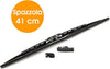 Spazzola-Tergicristallo-Standard-Singola-Per-Auto-In-Metallo-E-Gomma-41-Cm