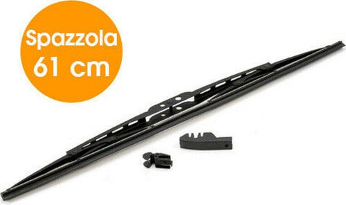 Spazzola Tergicristallo Standard Singola Per Auto In Metallo E Gomma 61 Cm Auto e Moto/Parti per auto/Tergicristalli e parti/Spazzole di ricambio Trade Shop italia - Napoli, Commerciovirtuoso.it