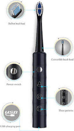 Spazzolino Denti Elettrico Sonico Batteria Ricaricabile Usb Con 3 Testine Tx-9528 Salute e cura della persona/Igiene dentale/Spazzolini da denti e accessori/Spazzolini da denti elettrici e accessori/Spazzolini da denti elettrici/Spazzolini rotanti Trade Shop italia - Napoli, Commerciovirtuoso.it