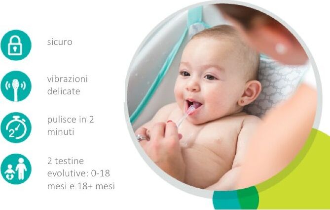 Spazzolino elettrico per bambini Sonik Salute e cura della persona/Cura di bambini e neonati/Igiene dentale/Igiene dentale prima infanzia/Spazzolini da denti La Casa Del Bebè - Napoli, Commerciovirtuoso.it