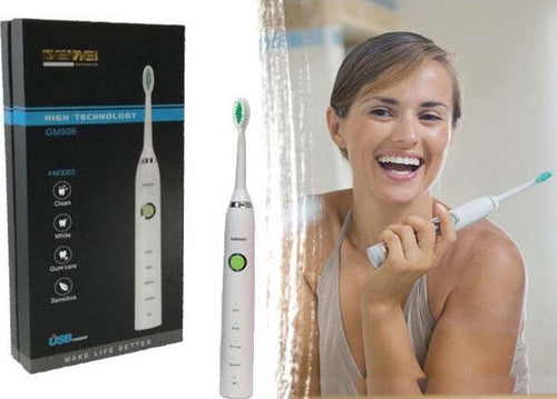 Spazzolino-Elettrico-Ricaricabile-Professionale-Con-2-Testine-Gemei-Gm-906