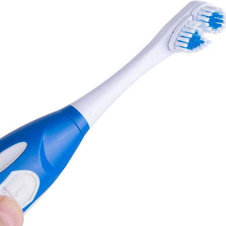 Spazzolino-elettrico-rotante-con-4-testine-intercambiabili-e-base-d'appoggio-cura-dell'igiene-orale