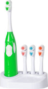 Spazzolino-elettrico-rotante-con-4-testine-intercambiabili-e-base-d'appoggio-cura-dell'igiene-orale