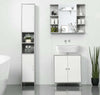 Specchiera-Bagno-a-Parete-con-Anta-e-Mensole-Laterali-in-Legno,-80x19.8x64cm-WD5834-376ED5